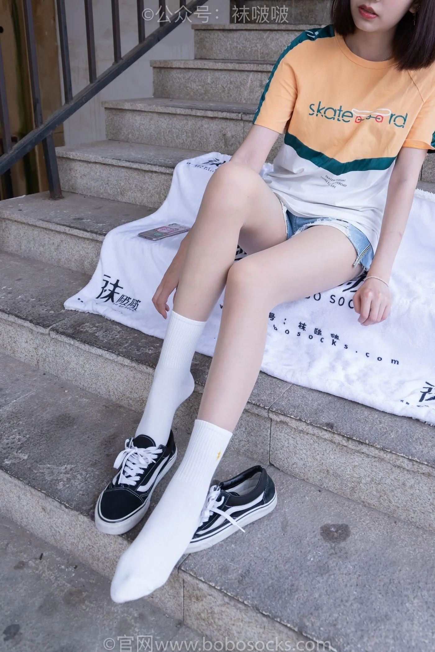 [BoBoSocks袜啵啵]NO.069 小甜豆-vans板鞋、白棉袜、肉丝 [135P]插图8